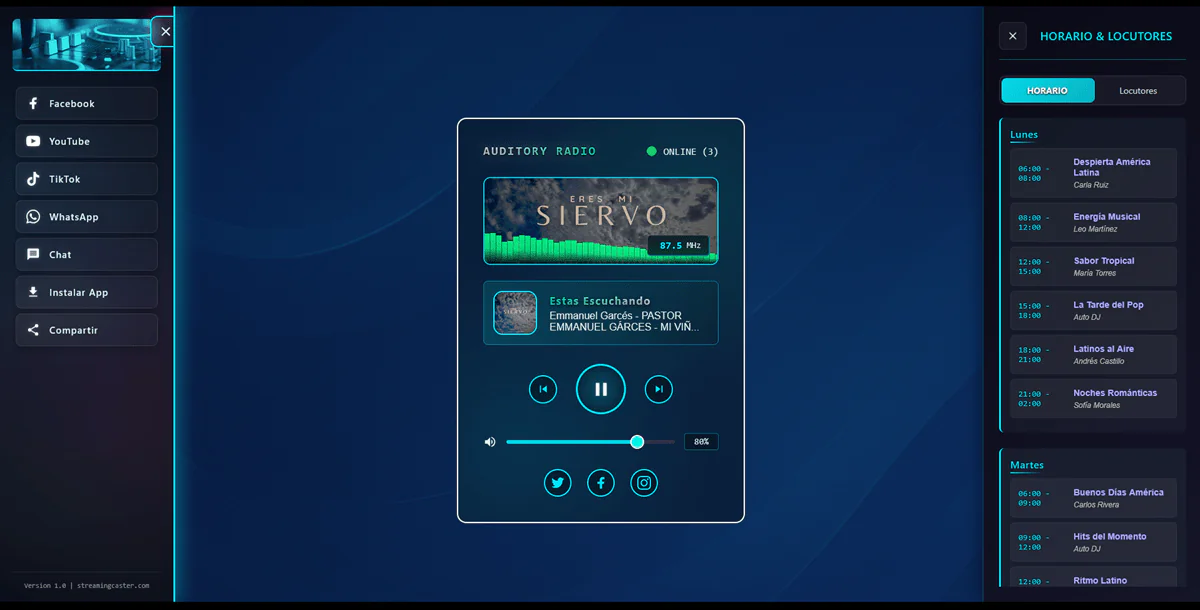 Auditory Radio Player – PHP + HTML5 & PWA